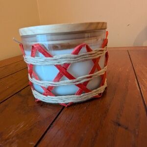 Artemis Home Fragrance 12 oz. Rattan Weave Lantern Glass Candle Cinnamon Scent